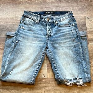 Liverpool Women's The Boyfriend Button Fly Rolled Cuff distressed Size 0/25